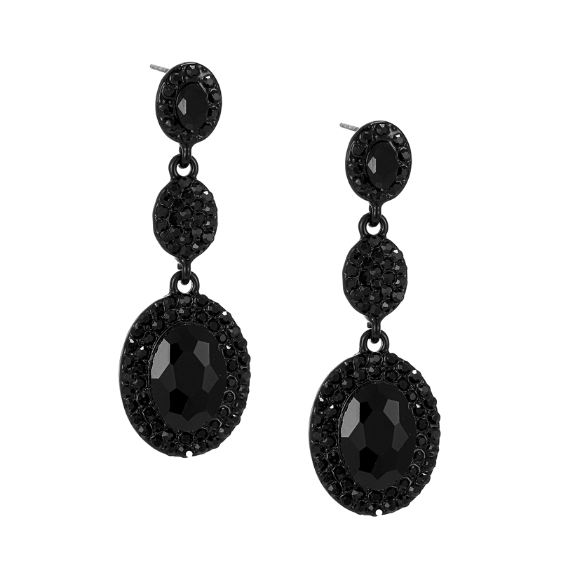 Black Floral Drop